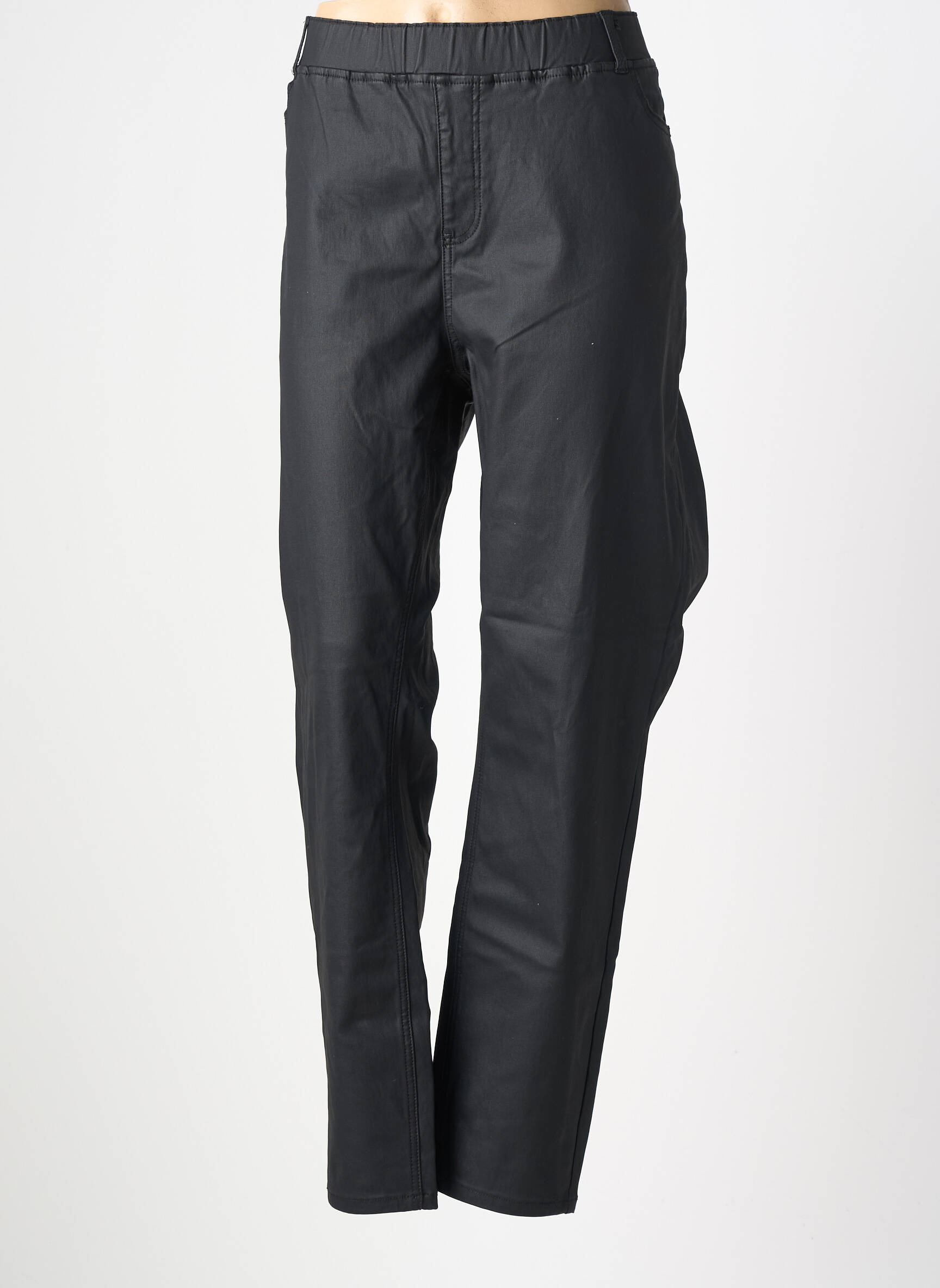Pantalon slim talie înaltă talie înaltă negru CISO femeie