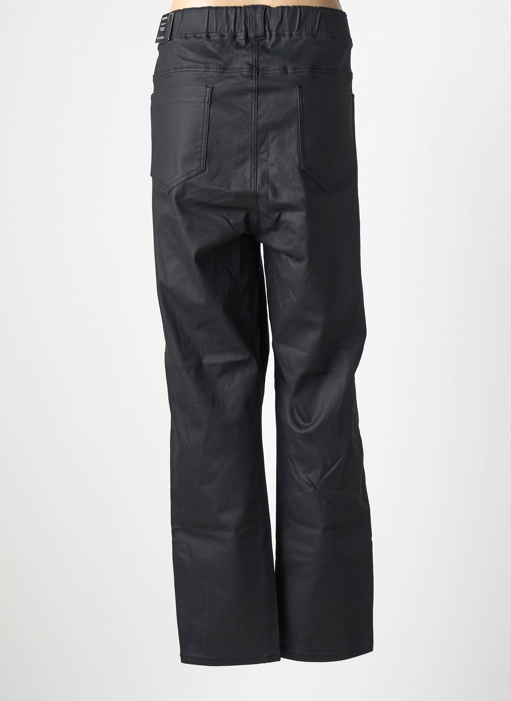Pantalon slim talie înaltă talie înaltă negru CISO femeie