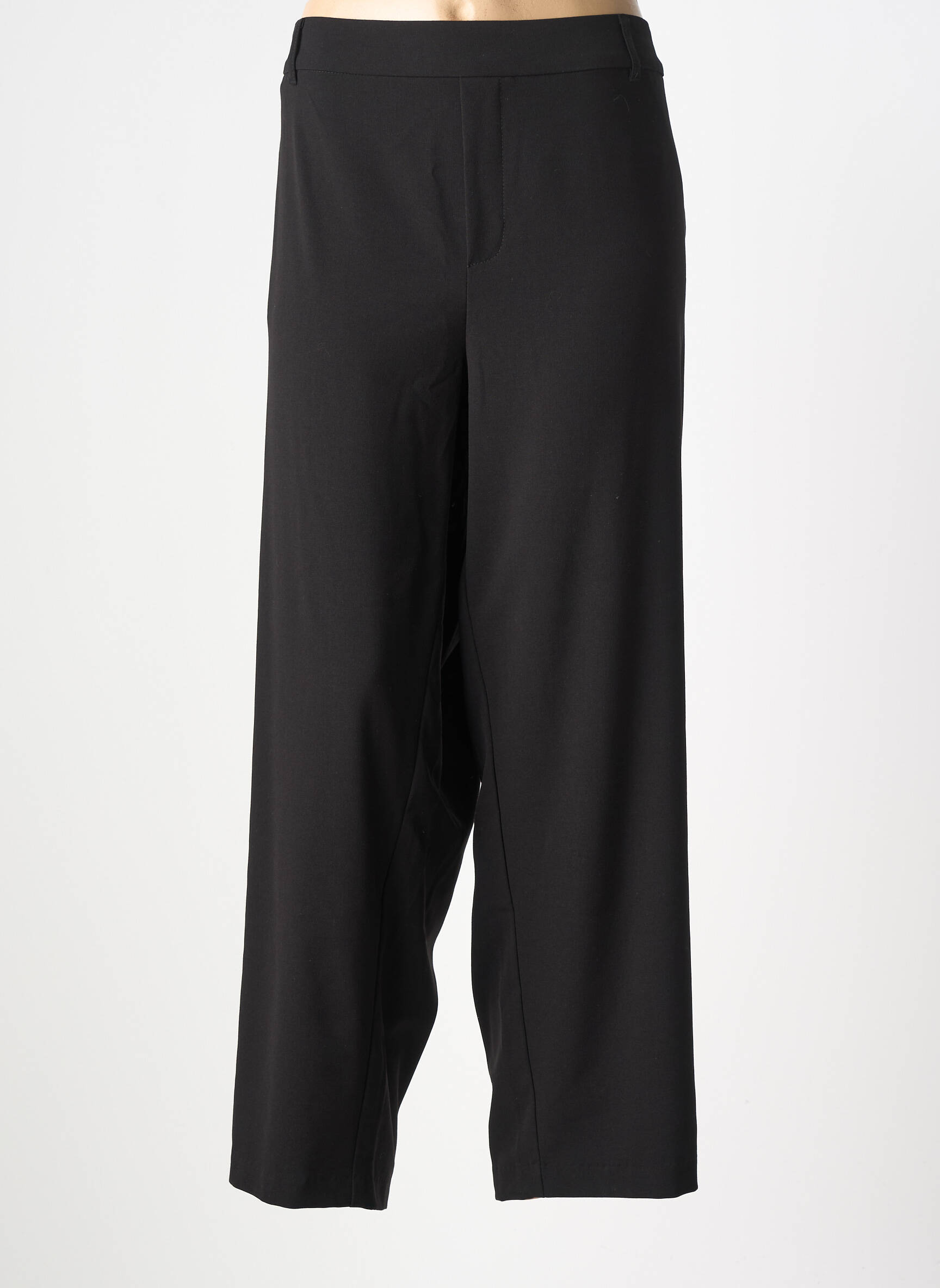 Pantalon drept țesătură crep mărime normală negru CISO femeie
