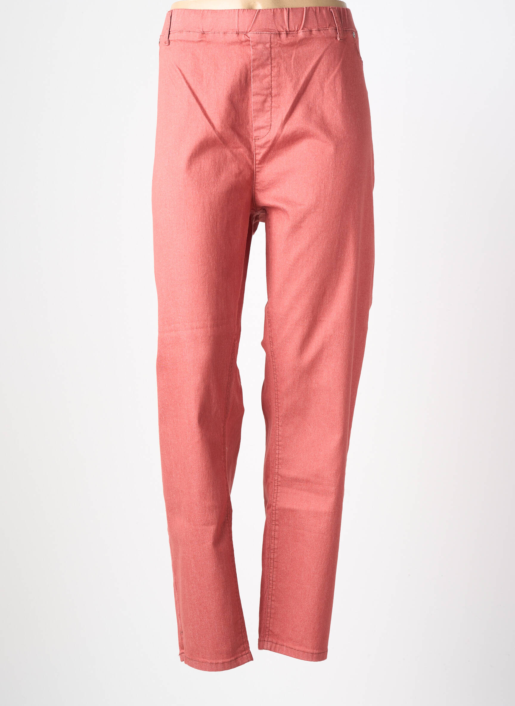 Pantalon slim talie elastică mărime normală portocalie CISO femeie
