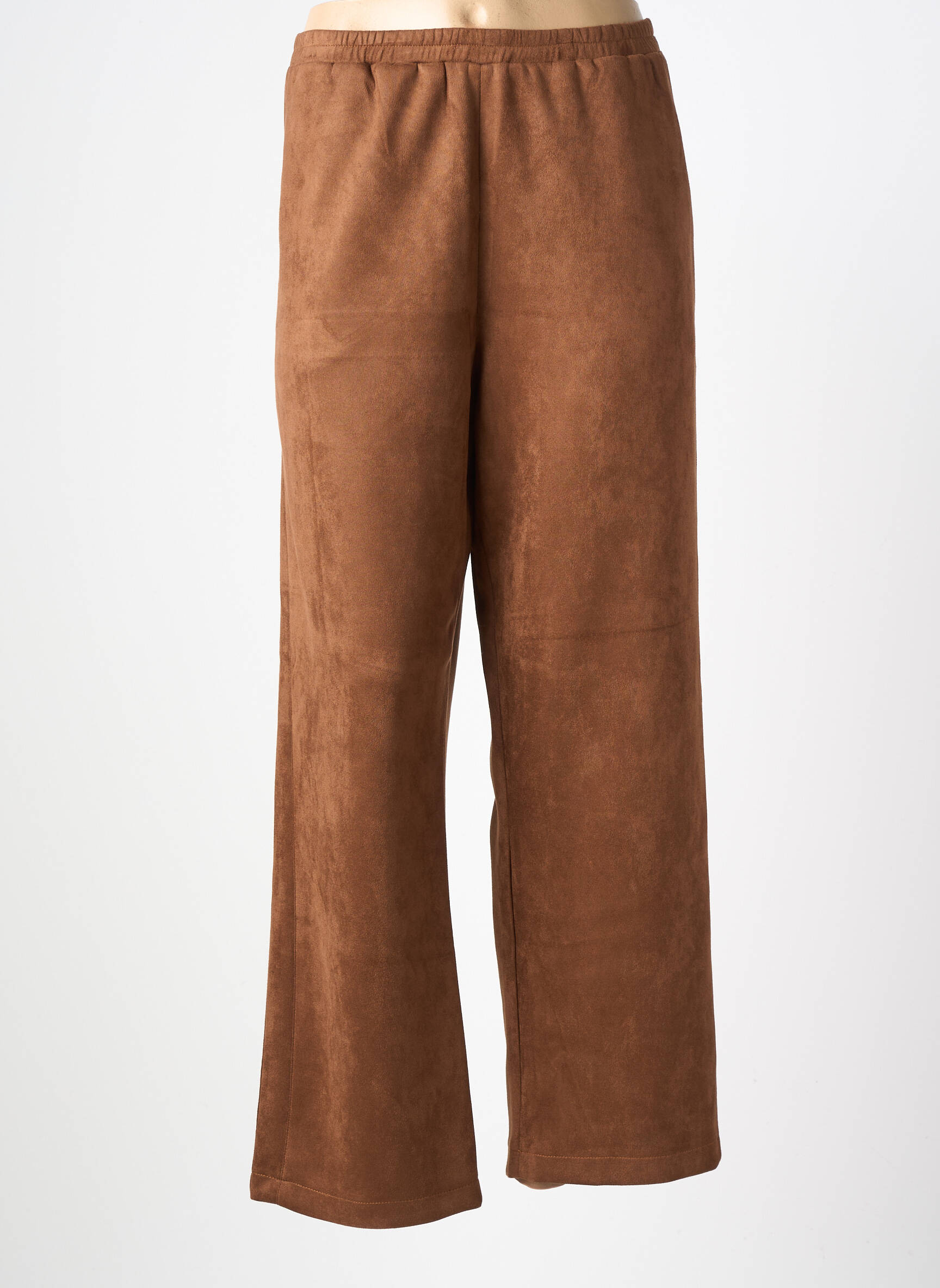 Pantalon drept elasticitate mărime normală maro FRANCK ANNA femeie