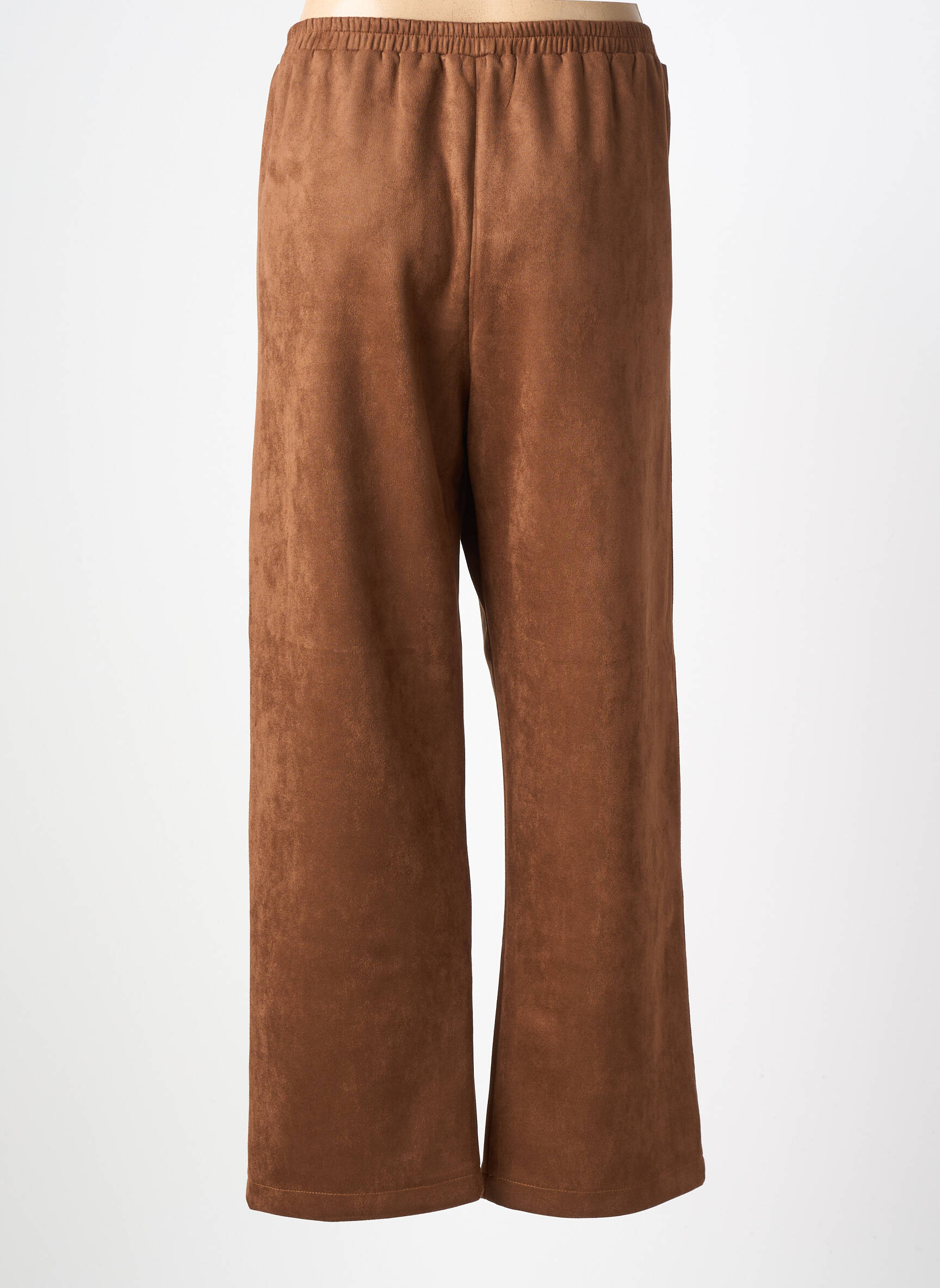 Pantalon drept elasticitate mărime normală maro FRANCK ANNA femeie