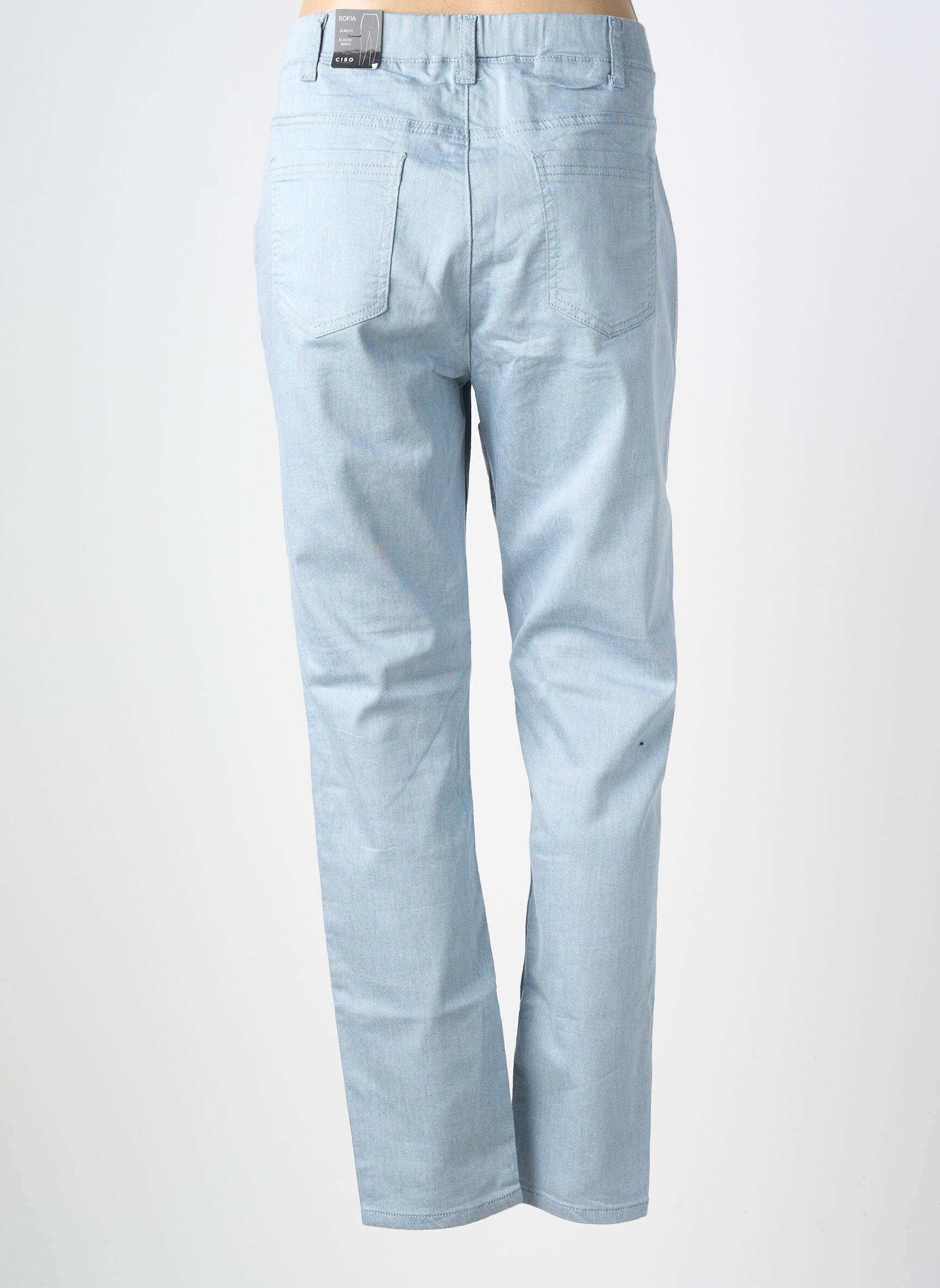 Pantalon slim elasticitate mărime normală albastru CISO femeie
