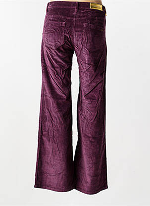 Pantalon larg închidere cu fermoar sub clapetă cu nasturi mărime normală violet COUTURIST femeie