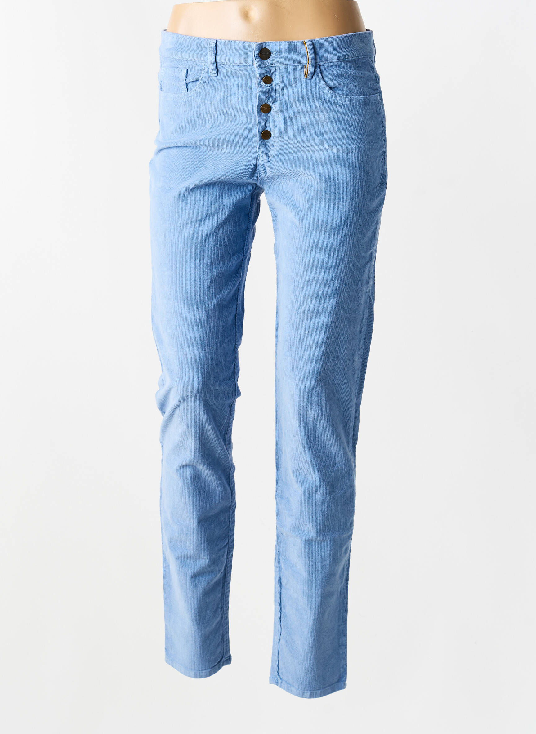 Pantalon slim elasticitate mărime normală albastru COUTURIST femeie