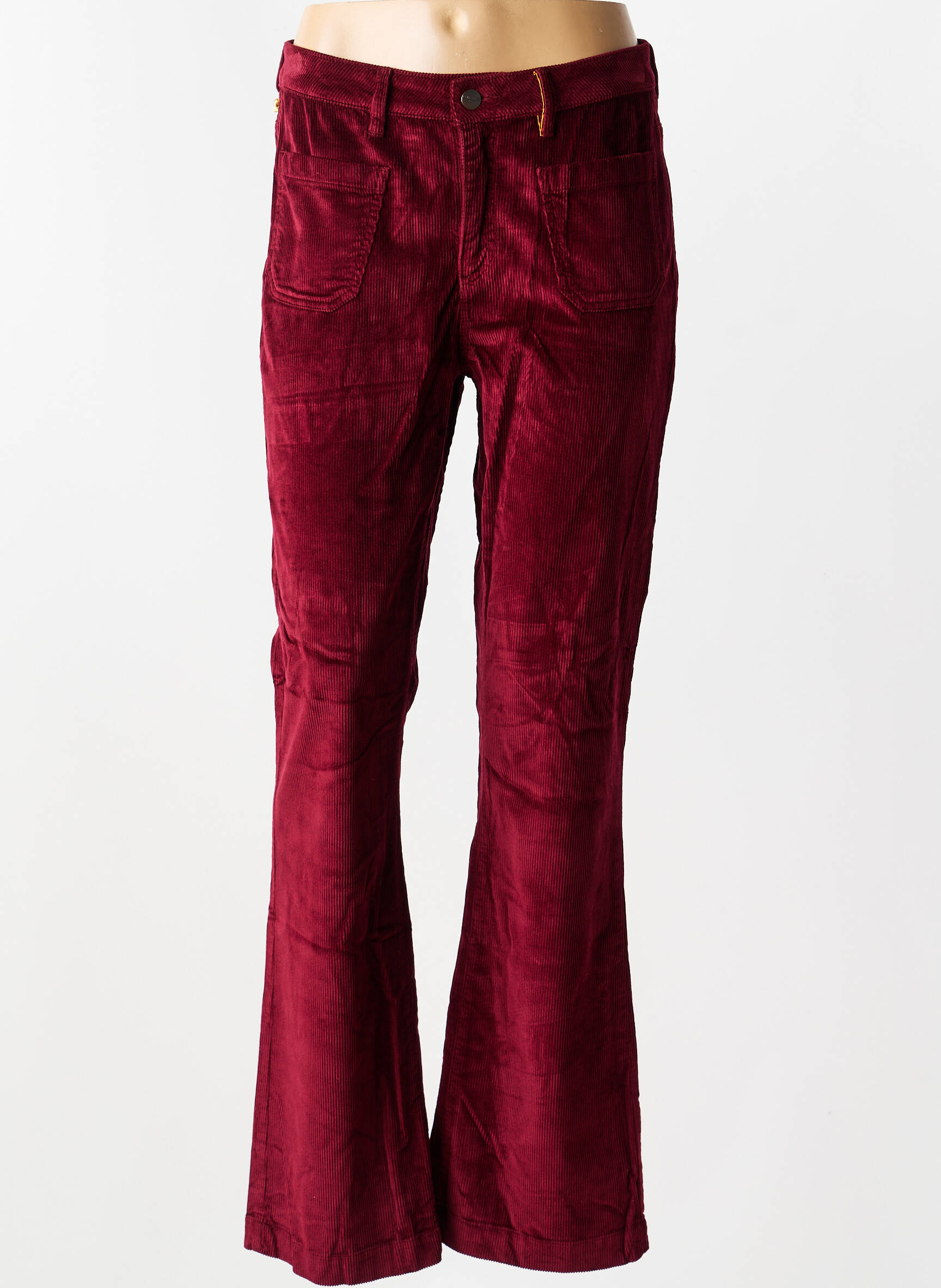 Pantalon evazat elasticitate mărime normală roșu COUTURIST femeie
