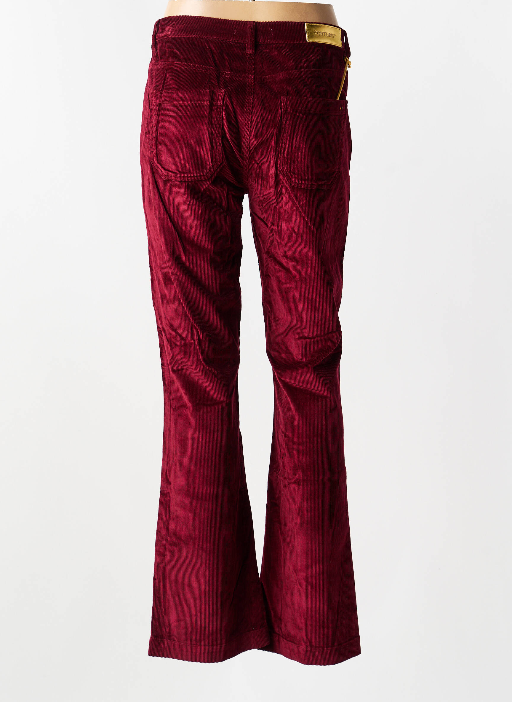 Pantalon evazat elasticitate mărime normală roșu COUTURIST femeie