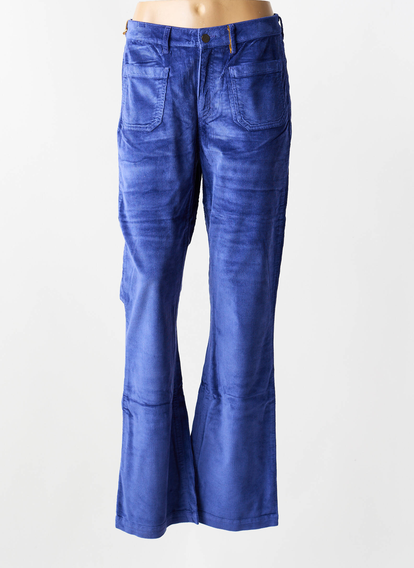 Pantalon evazat elasticitate mărime normală albastru COUTURIST femeie