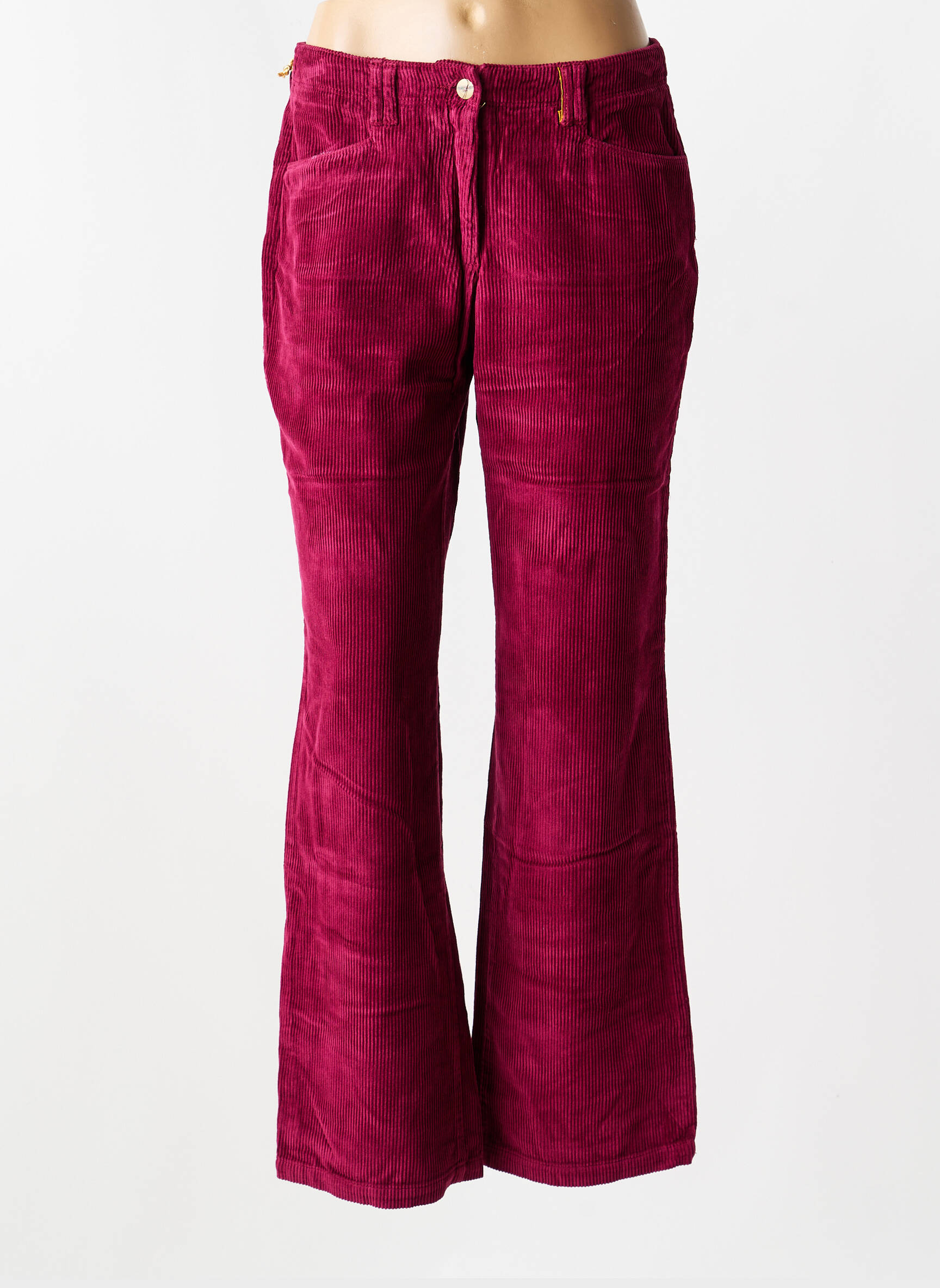 Pantalon drept elasticitate mărime normală roz COUTURIST femeie