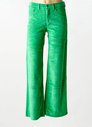 Pantalon evazat elasticitate mărime normală verde COUTURIST femeie