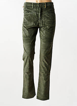 Pantalon slim elasticitate talie înaltă verde COUTURIST femeie