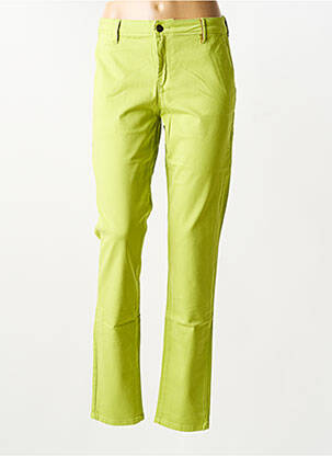 Pantalon chino țesătură poplin mărime normală verde COUTURIST femeie