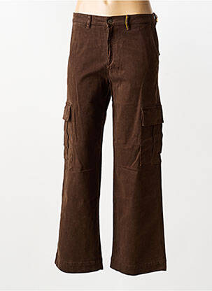 Pantalon cargo țesătură poplin mărime normală maro COUTURIST femeie