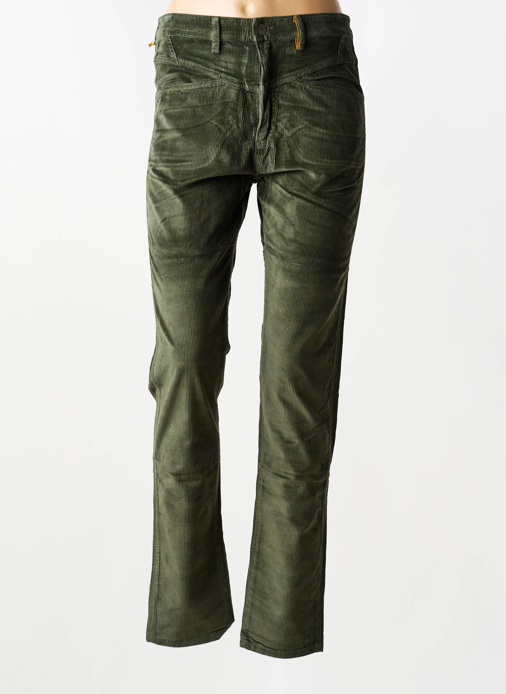 Pantalon slim elasticitate talie înaltă verde COUTURIST femeie