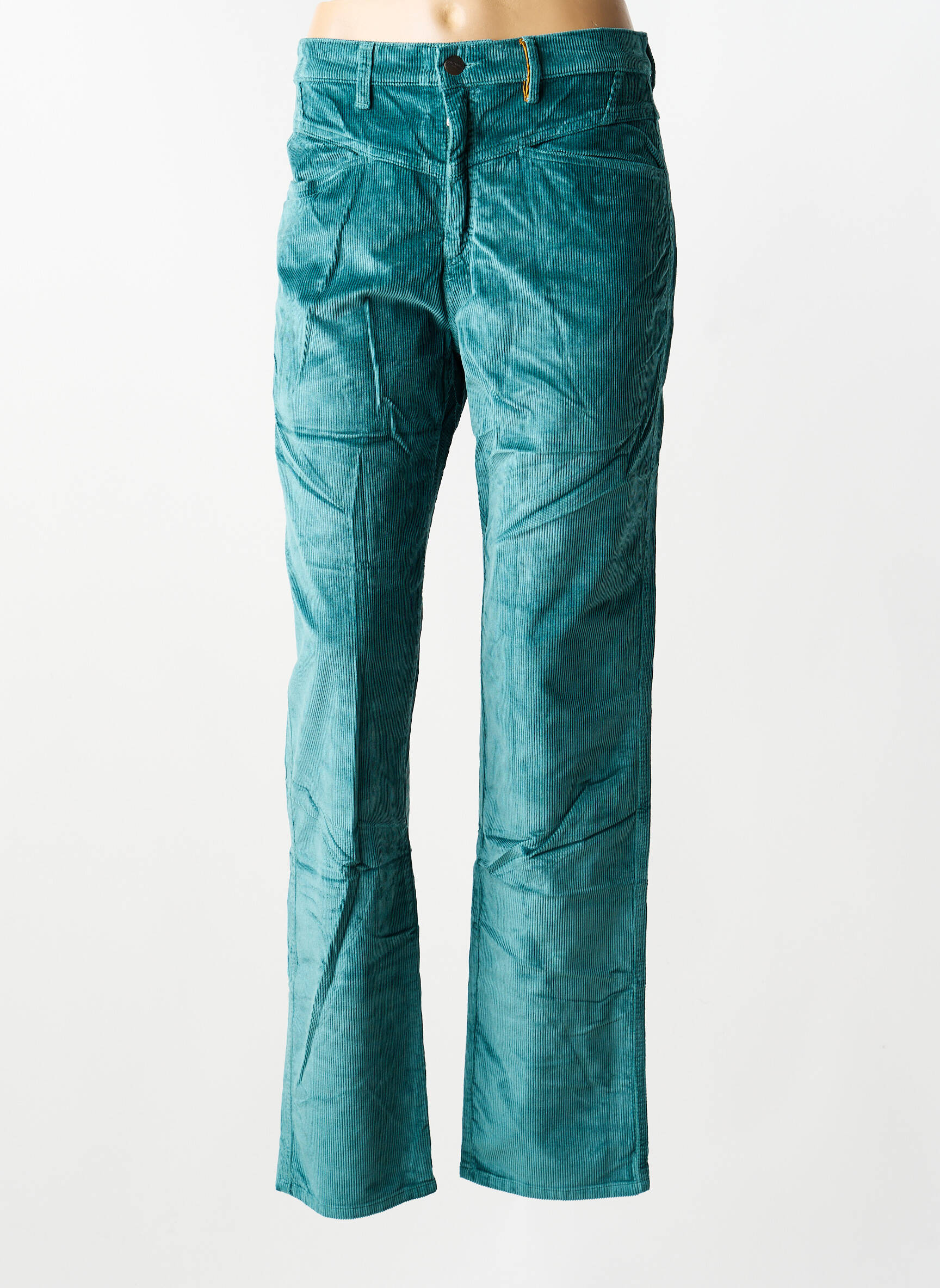 Pantalon slim elasticitate talie înaltă albastru COUTURIST femeie