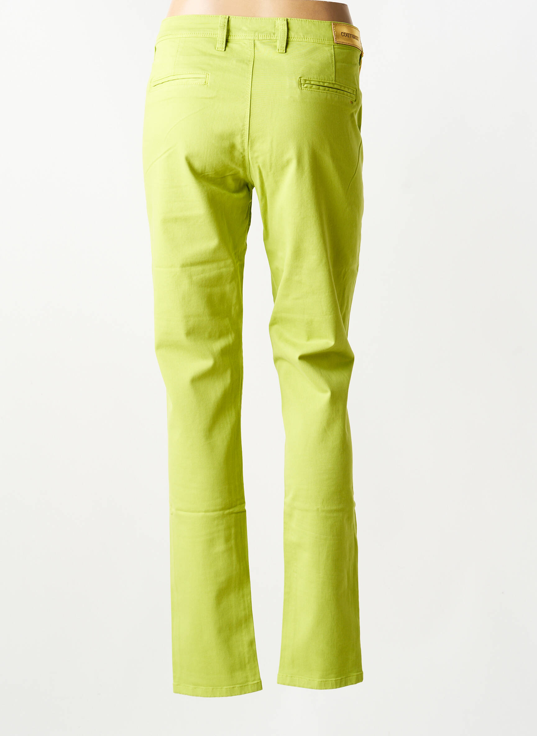 Pantalon chino țesătură poplin mărime normală verde COUTURIST femeie