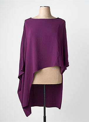 Tunică mâneci scurte guler rotund violet MAT. femeie