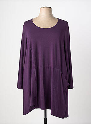 Tunică mâneci lungi guler rotund violet G!OZE femeie