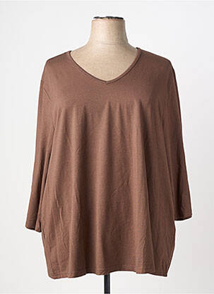 Tricou mâneci 3/4 mâneci 3/4 maro CISO femeie