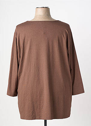 Tricou mâneci 3/4 mâneci 3/4 maro CISO femeie