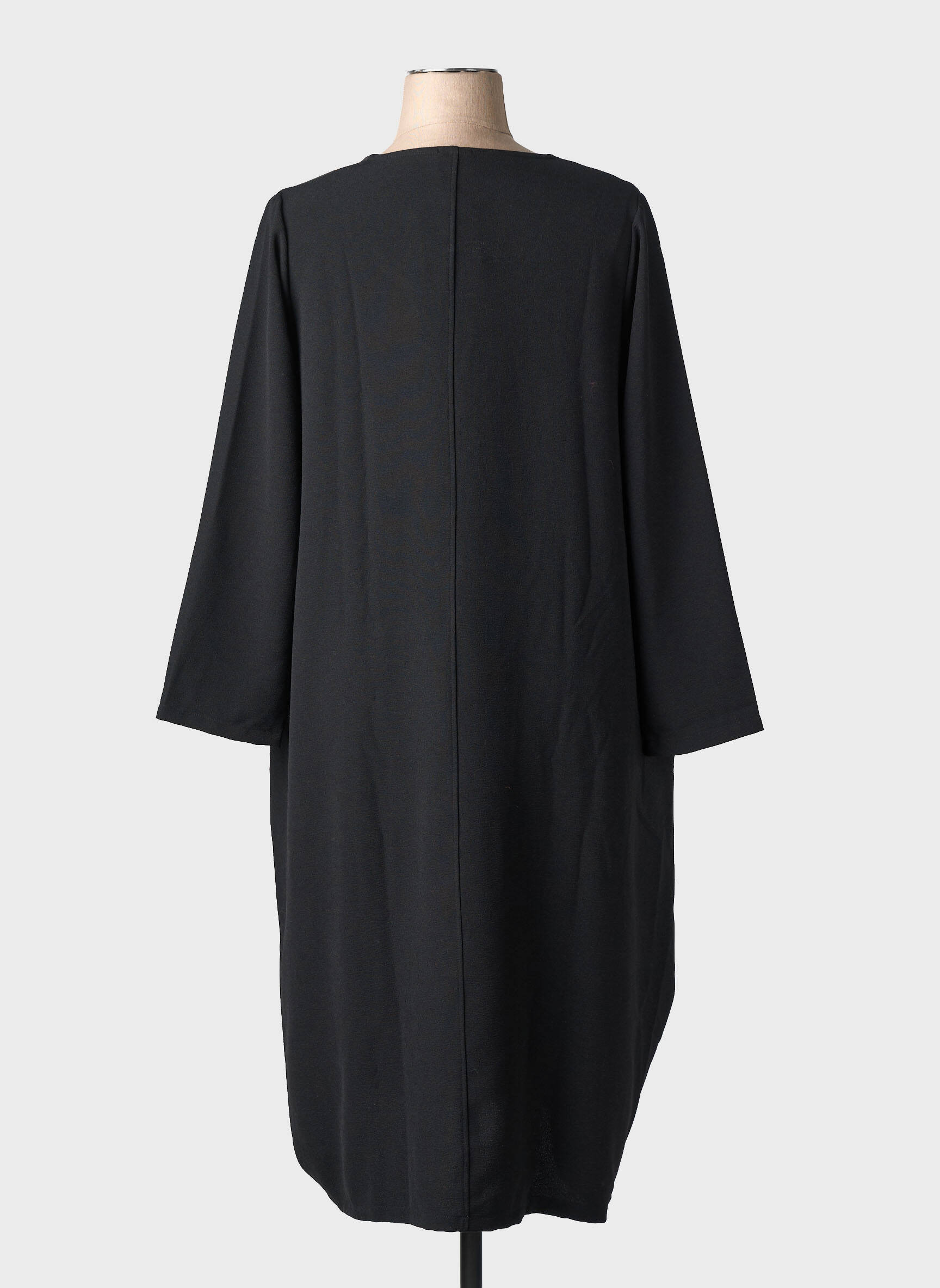 Rochie midi imprimeu fantezie mâneci lungi negru G!OZE femeie