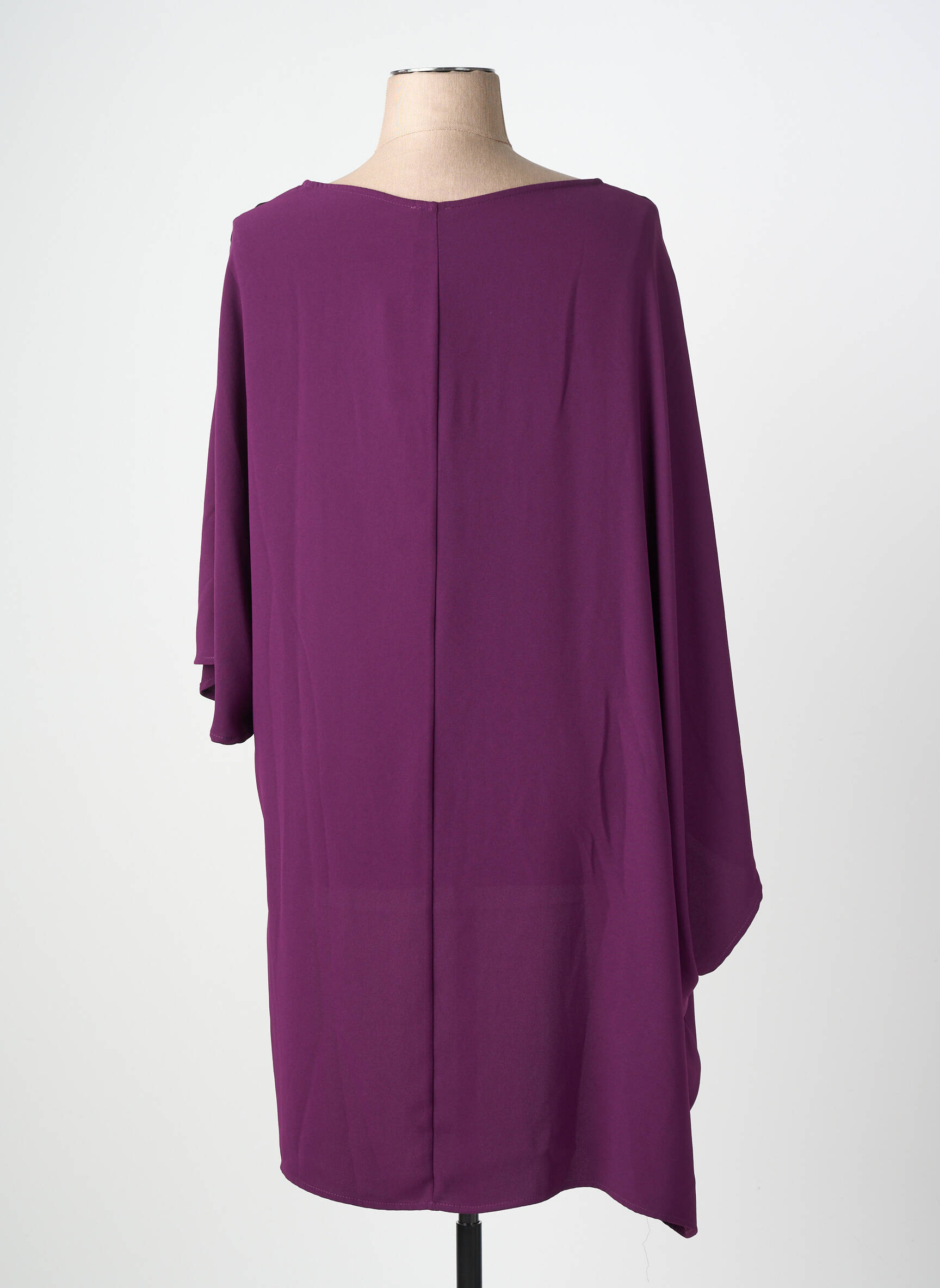 Tunică mâneci scurte guler rotund violet MAT. femeie