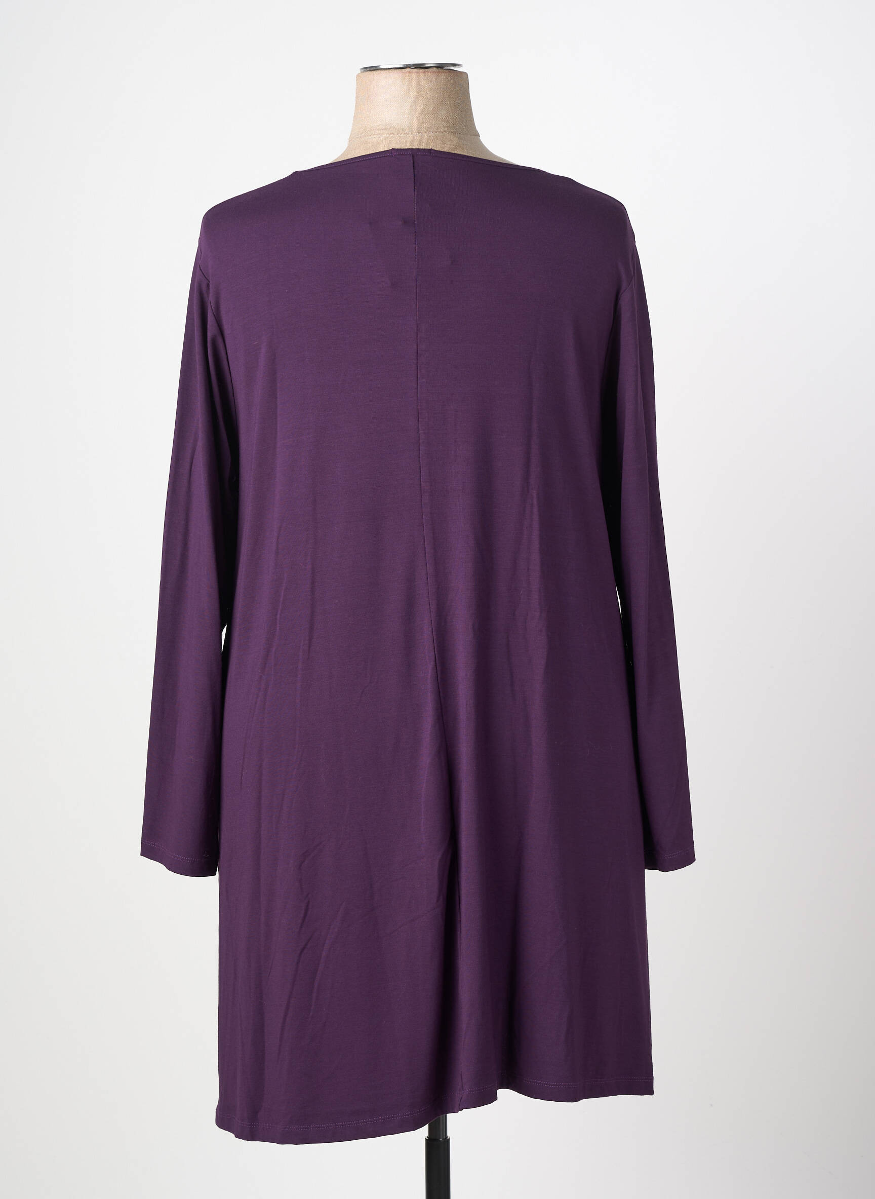 Tunică mâneci lungi guler rotund violet G!OZE femeie