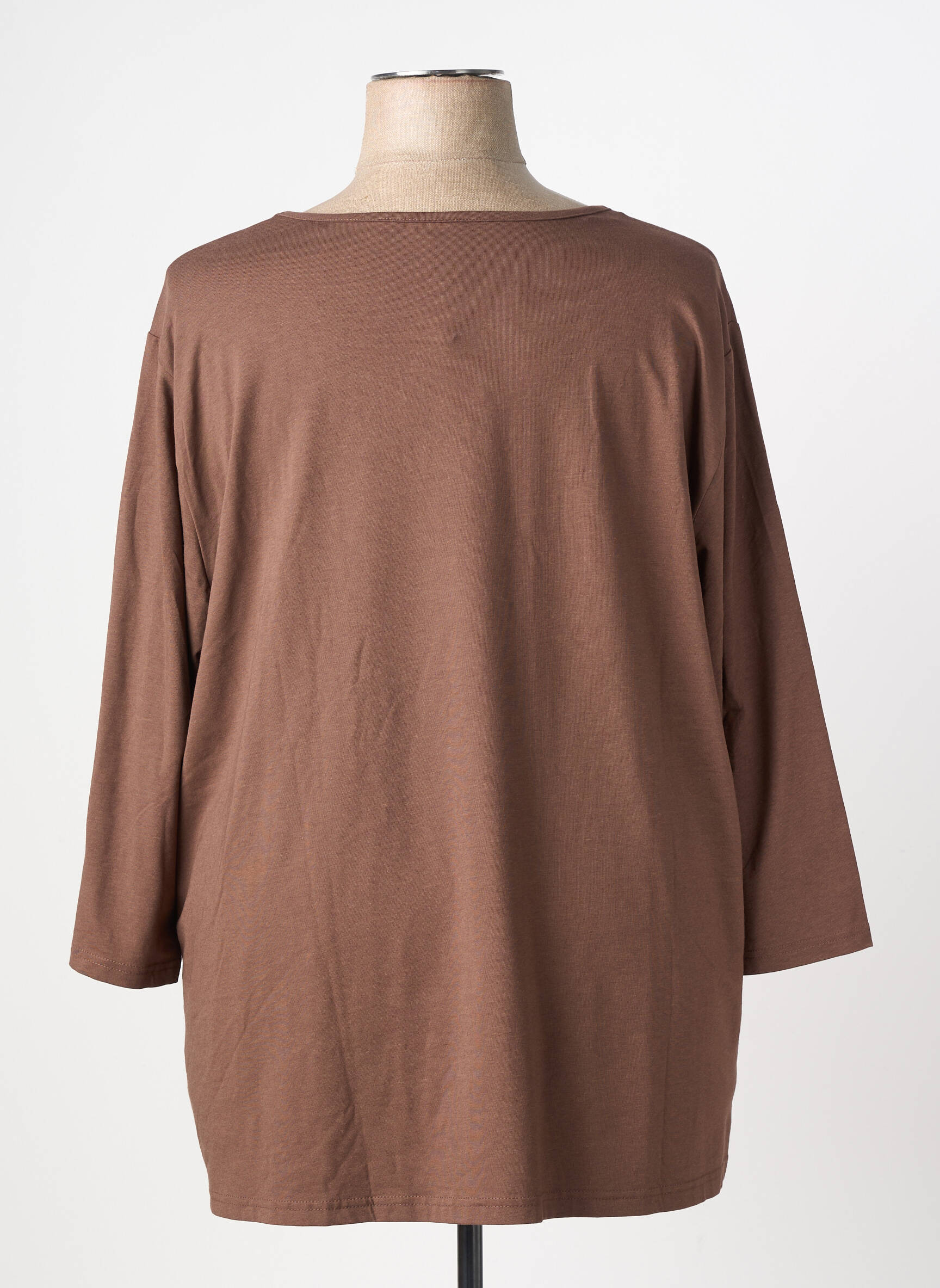 Tricou mâneci 3/4 mâneci 3/4 maro CISO femeie
