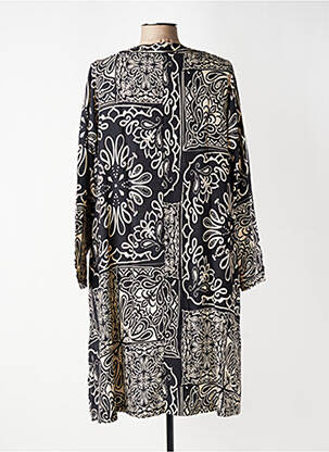 Rochie midi imprimeu fantezie mâneci lungi negru G!OZE femeie