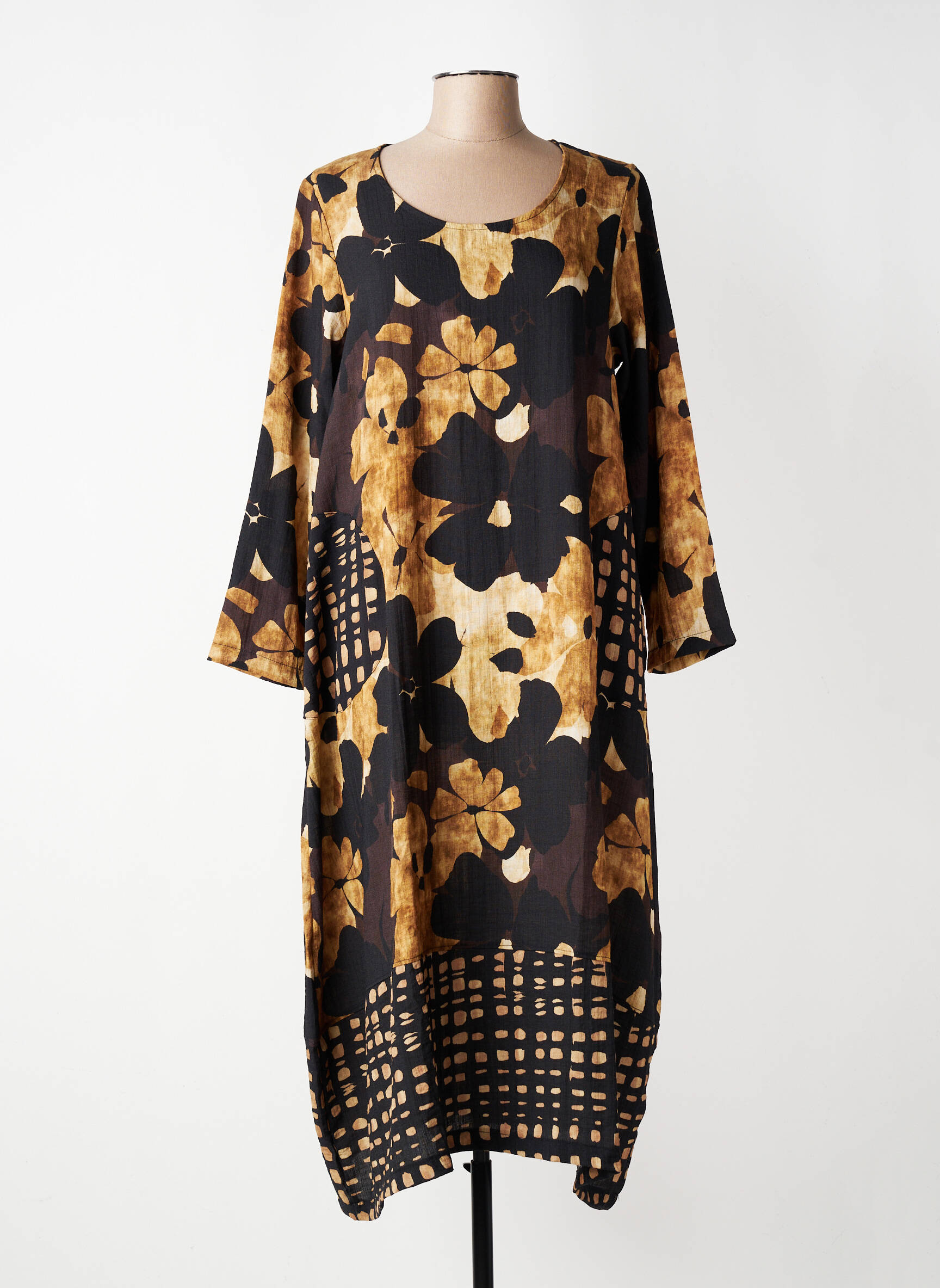 Rochie lungă mâneci lungi mâneci lungi negru G!OZE femeie