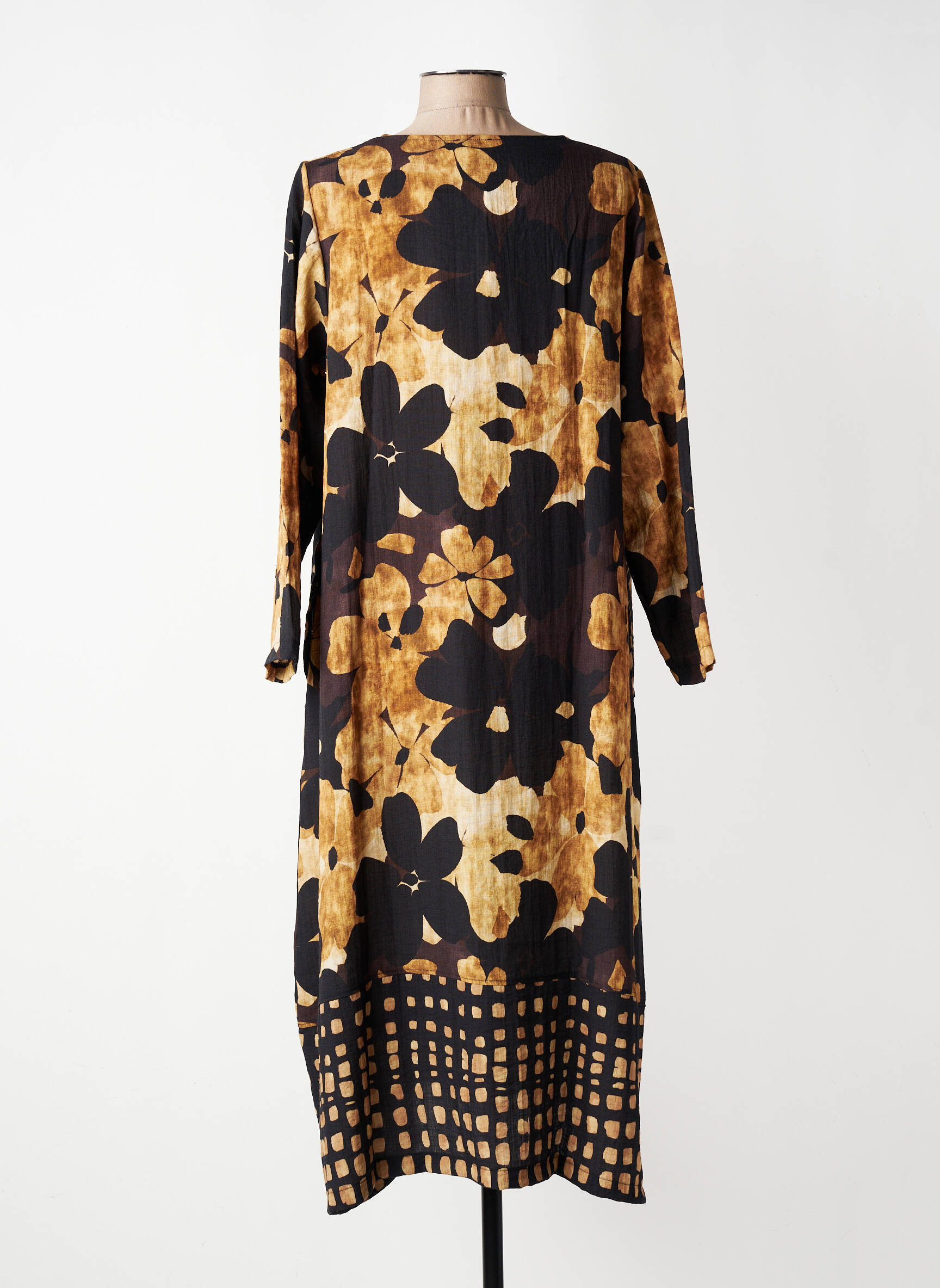 Rochie lungă mâneci lungi mâneci lungi negru G!OZE femeie