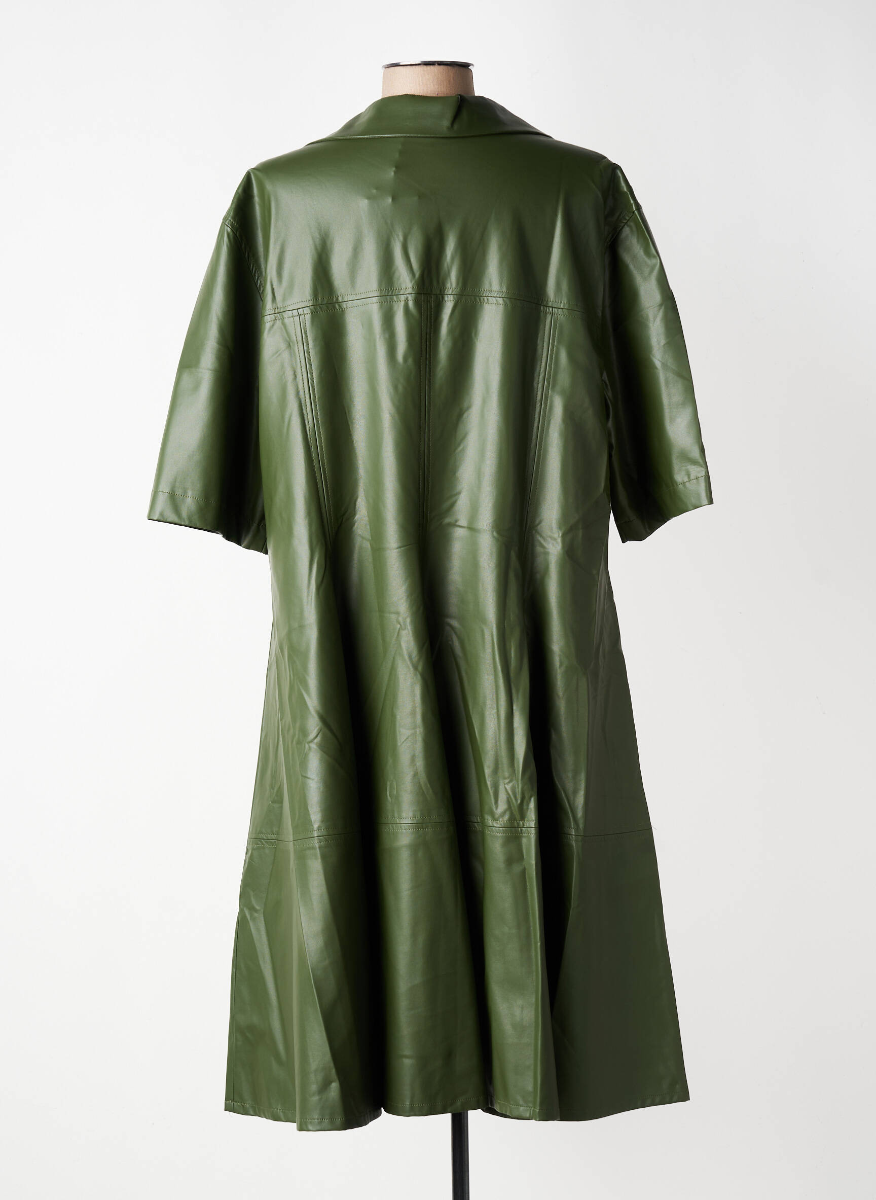Rochie midi mâneci scurte mâneci scurte verde MAT. femeie