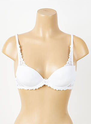 Sutien efect material satinat top sutien push-up alb SIMONE PERELE femeie