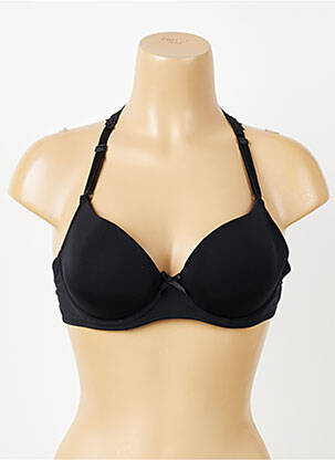 Sutien efect material satinat top sutien modelat negru VALEGE femeie