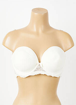 Sutien efect material satinat top sutien modelat bej SIMONE PERELE femeie