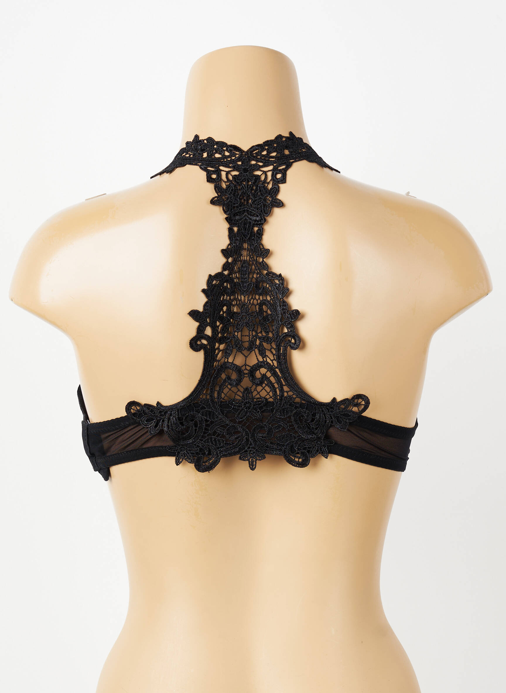 Sutien efect material satinat top sutien modelat negru VALEGE femeie