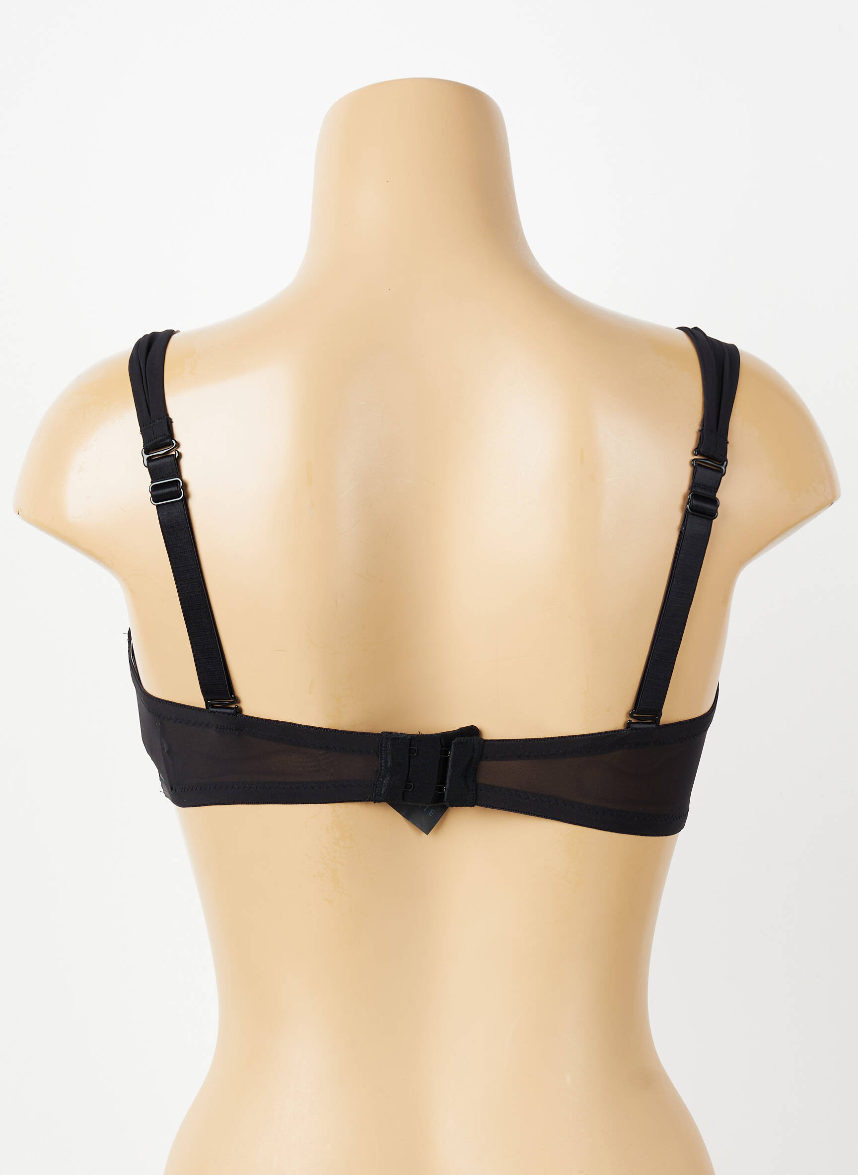 Sutien efect material satinat top sutien modelat negru IMPLICITE femeie