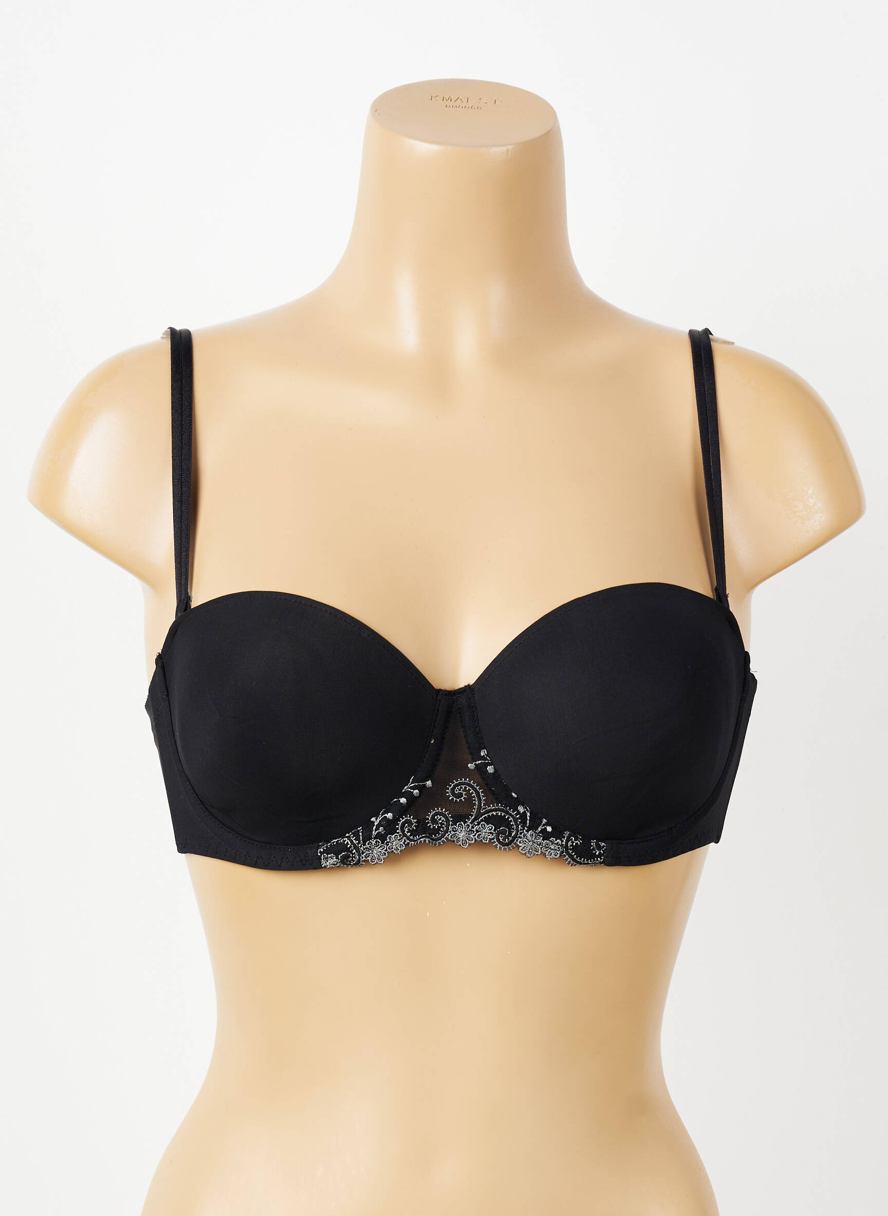 Sutien efect material satinat top sutien modelat negru SIMONE PERELE femeie