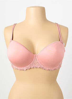 Sutien efect material satinat top sutien modelat roz SIMONE PERELE femeie