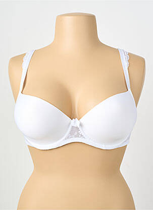 Sutien efect material satinat top sutien modelat alb PASSIONATA femeie