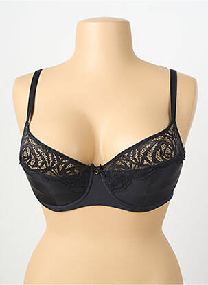 Sutien efect material satinat top sutien modelat negru FEMILET femeie