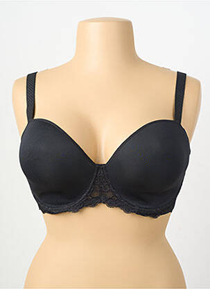 Sutien efect material satinat top sutien push-up negru SIMONE PERELE femeie