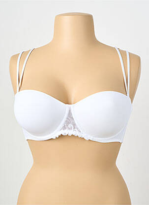 Sutien efect material satinat top sutien modelat alb SIMONE PERELE femeie