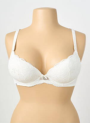 Sutien efect material satinat top sutien modelat bej VALEGE femeie