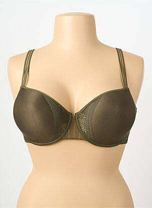 Sutien efect material satinat top sutien modelat verde PASSIONATA femeie