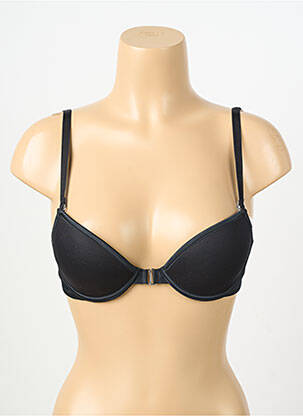 Sutien efect material satinat top sutien push-up negru IMPLICITE femeie