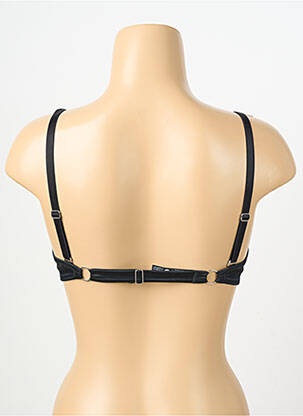 Sutien efect material satinat top sutien push-up negru IMPLICITE femeie