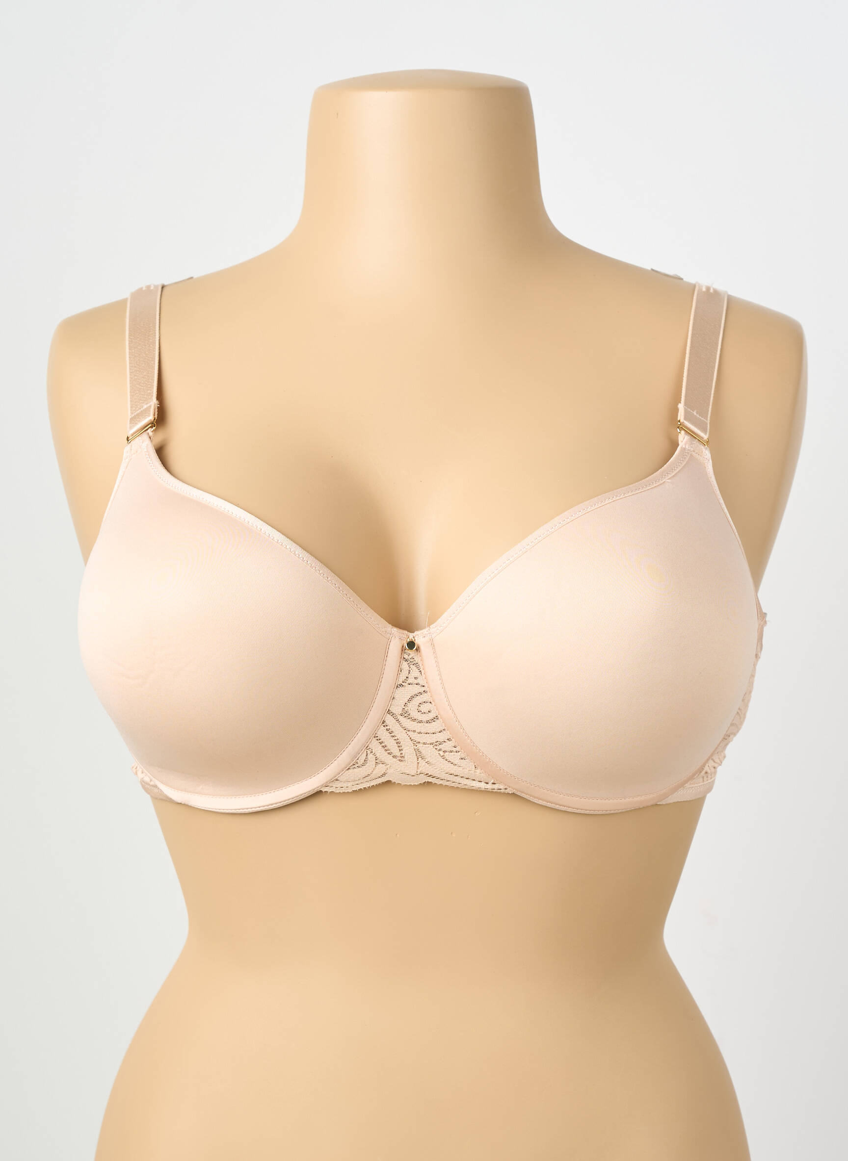 Sutien efect material satinat top sutien modelat roz CHANTELLE femeie