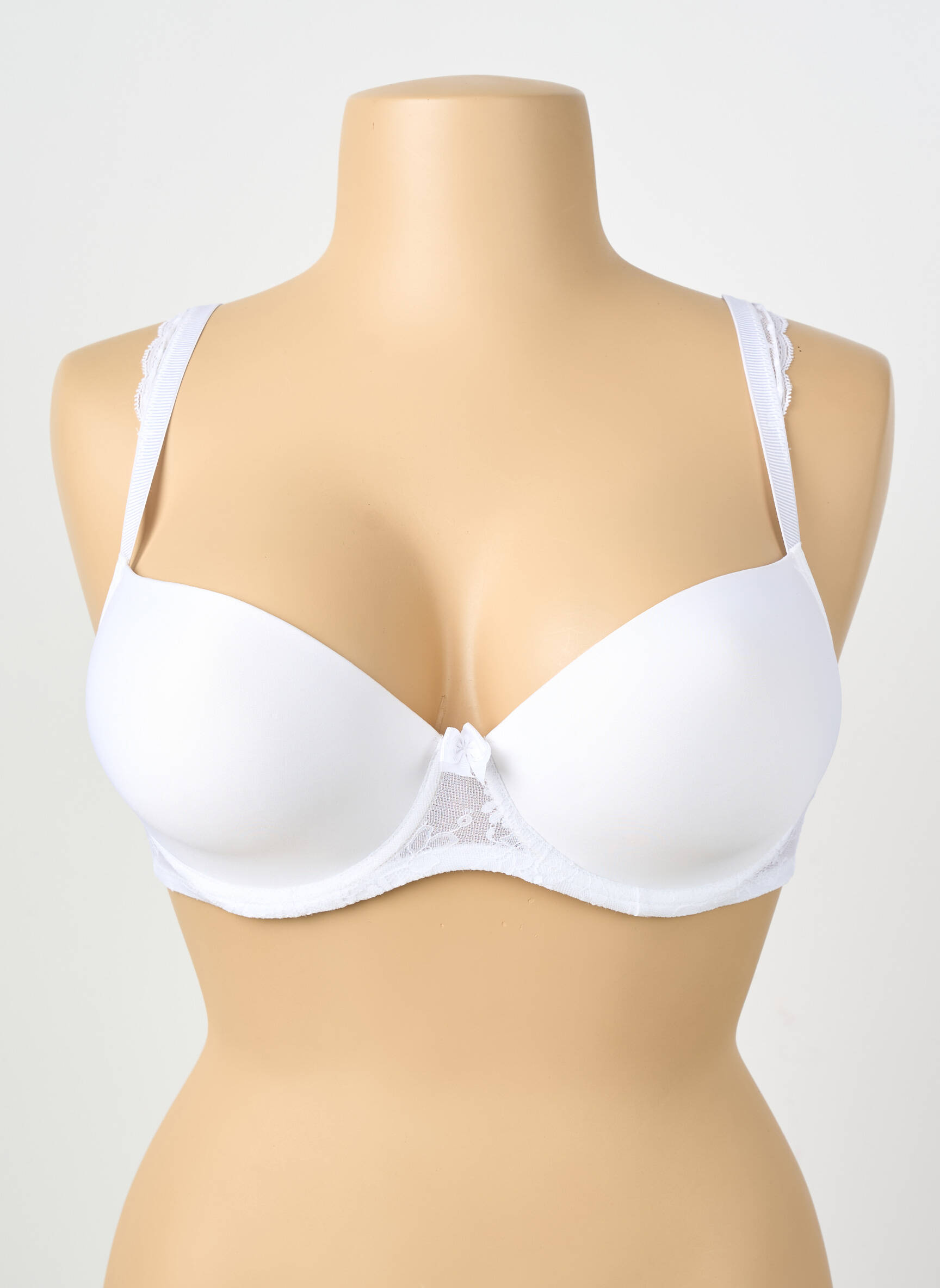 Sutien efect material satinat top sutien modelat alb PASSIONATA femeie