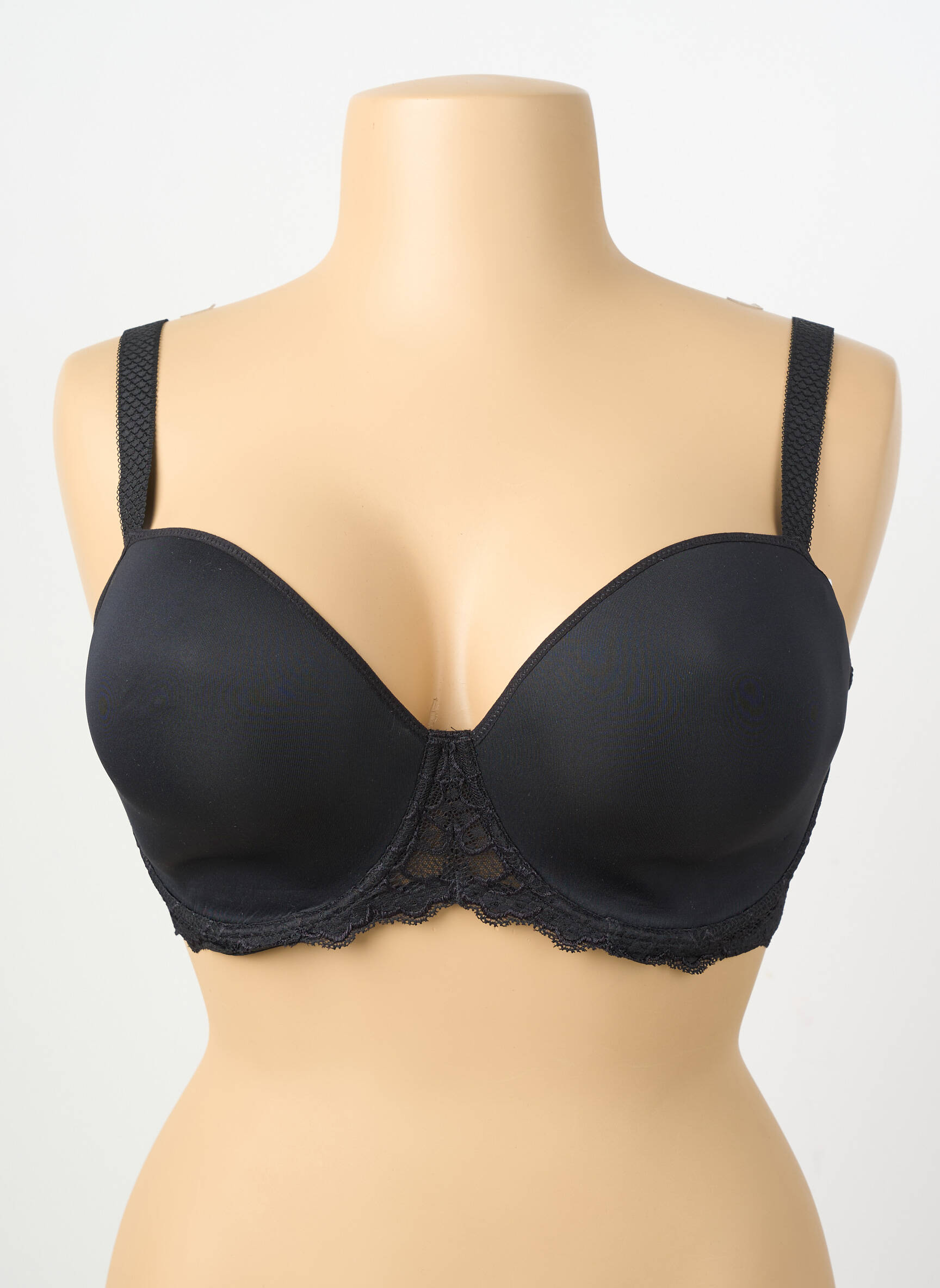 Sutien efect material satinat top sutien push-up negru SIMONE PERELE femeie